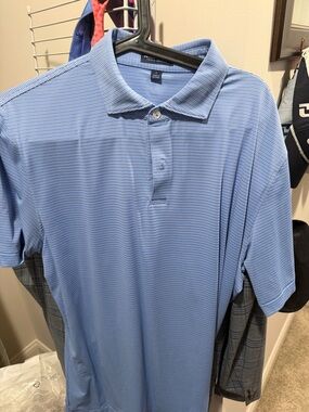 Men's Blue Striped Polo Shirt - Peter Millar